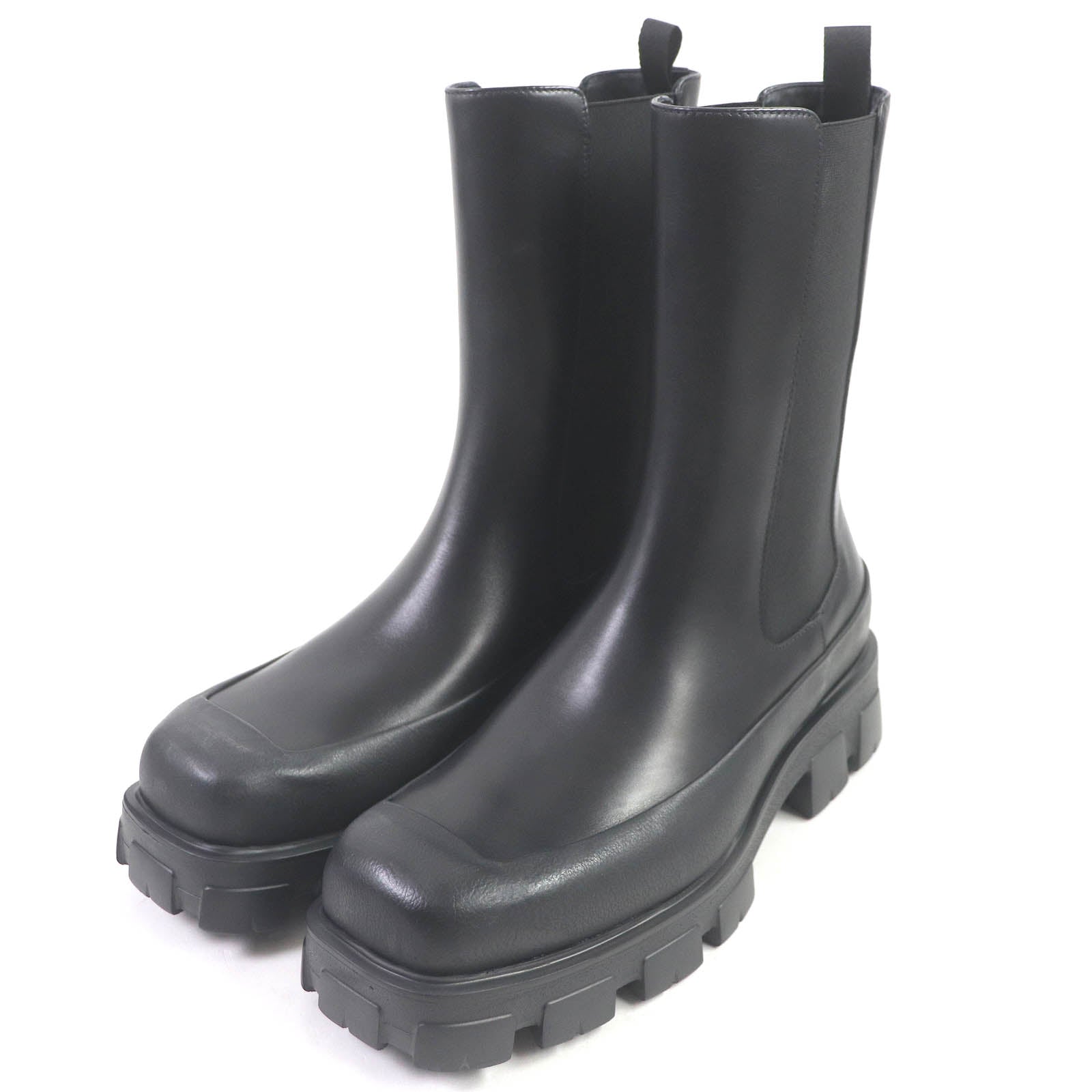 PRADA boots 2UG007 leather black monolith 10