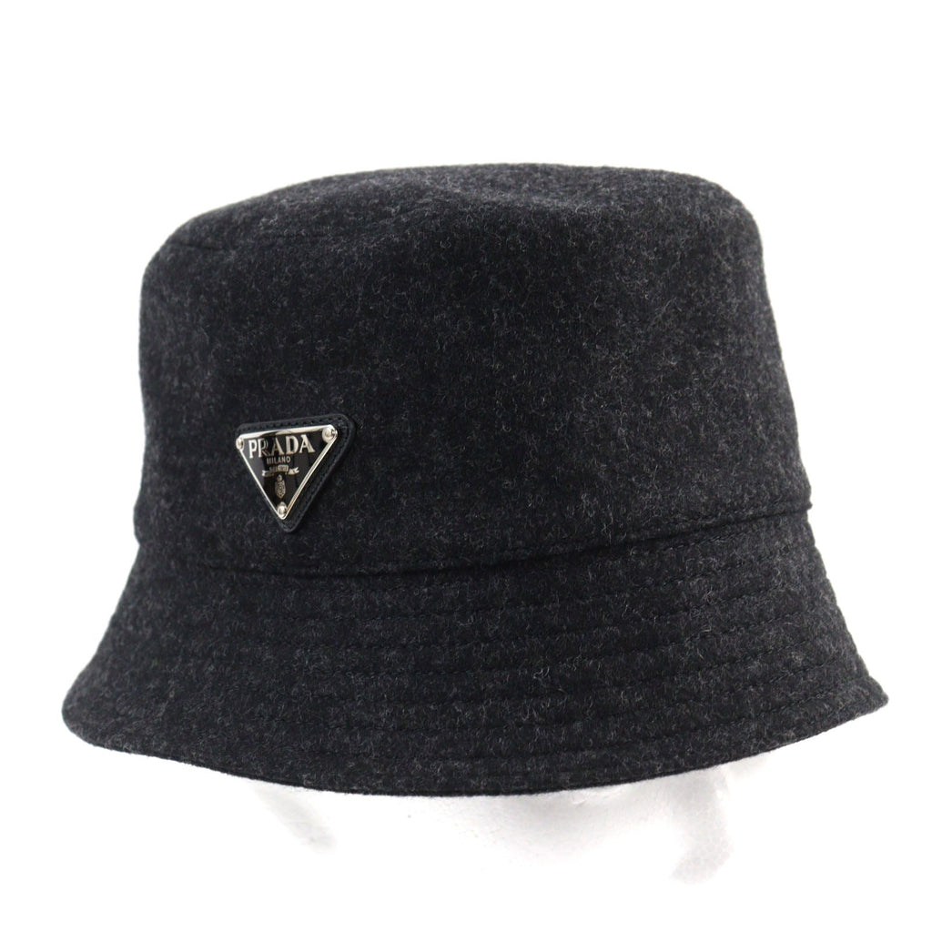 PRADA hat 2HC137 wool Dark gray M