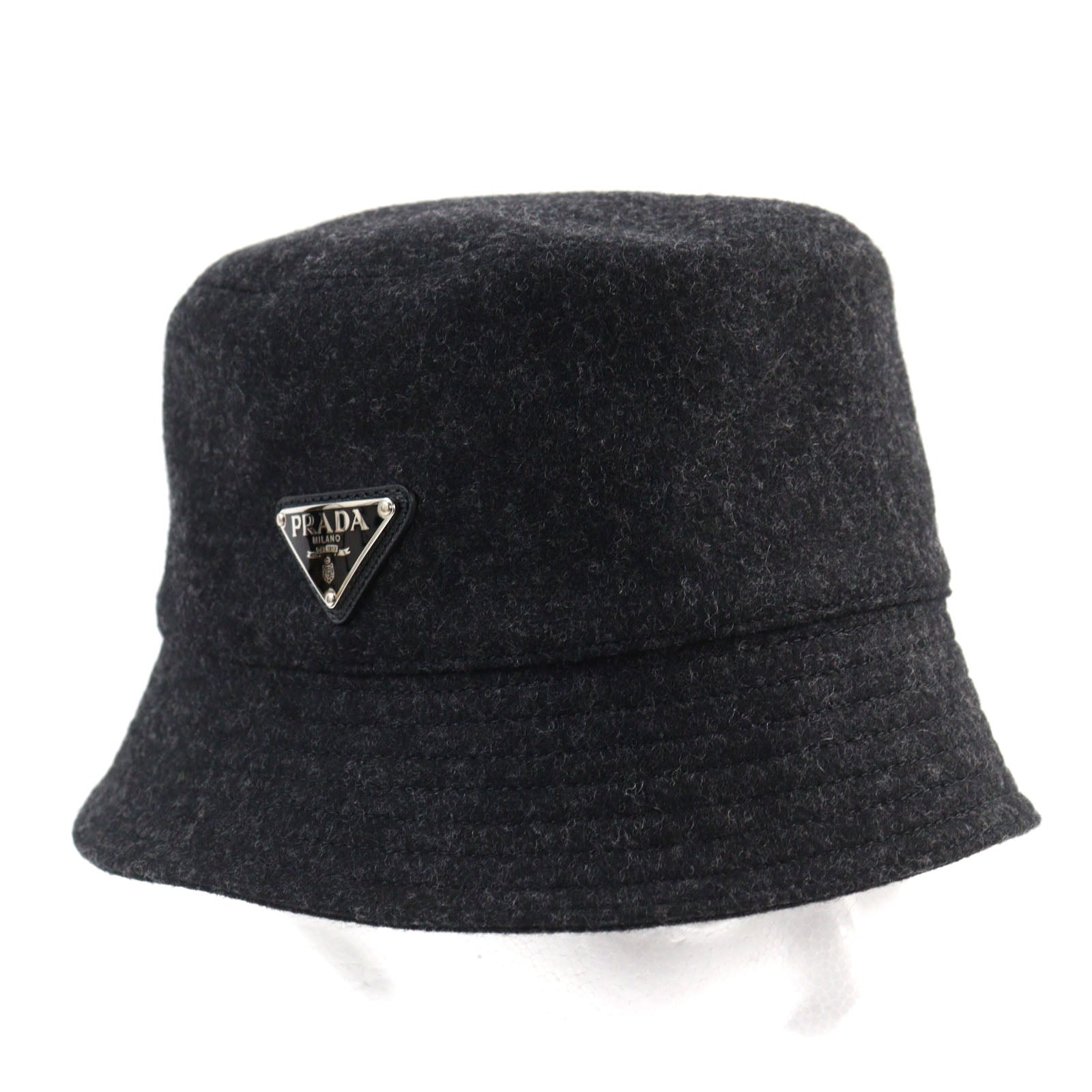 PRADA hat 2HC137 wool Dark gray M