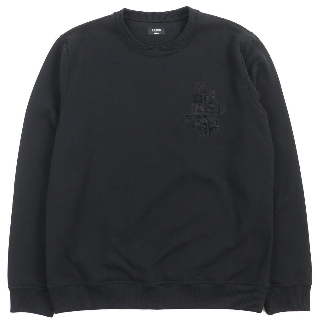 FENDI sweat FY0178 cotton black XL