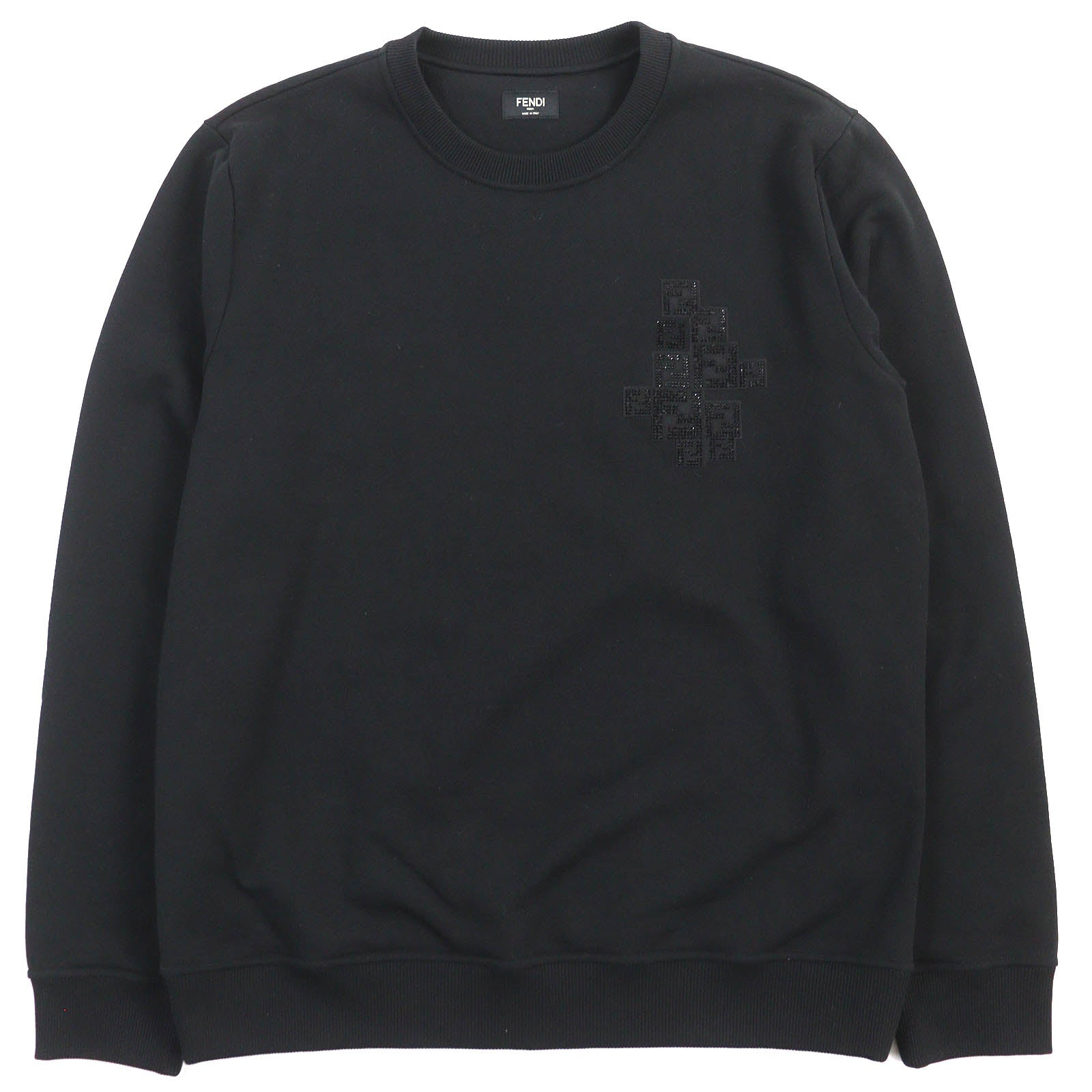 FENDI sweat FY0178 cotton black XL