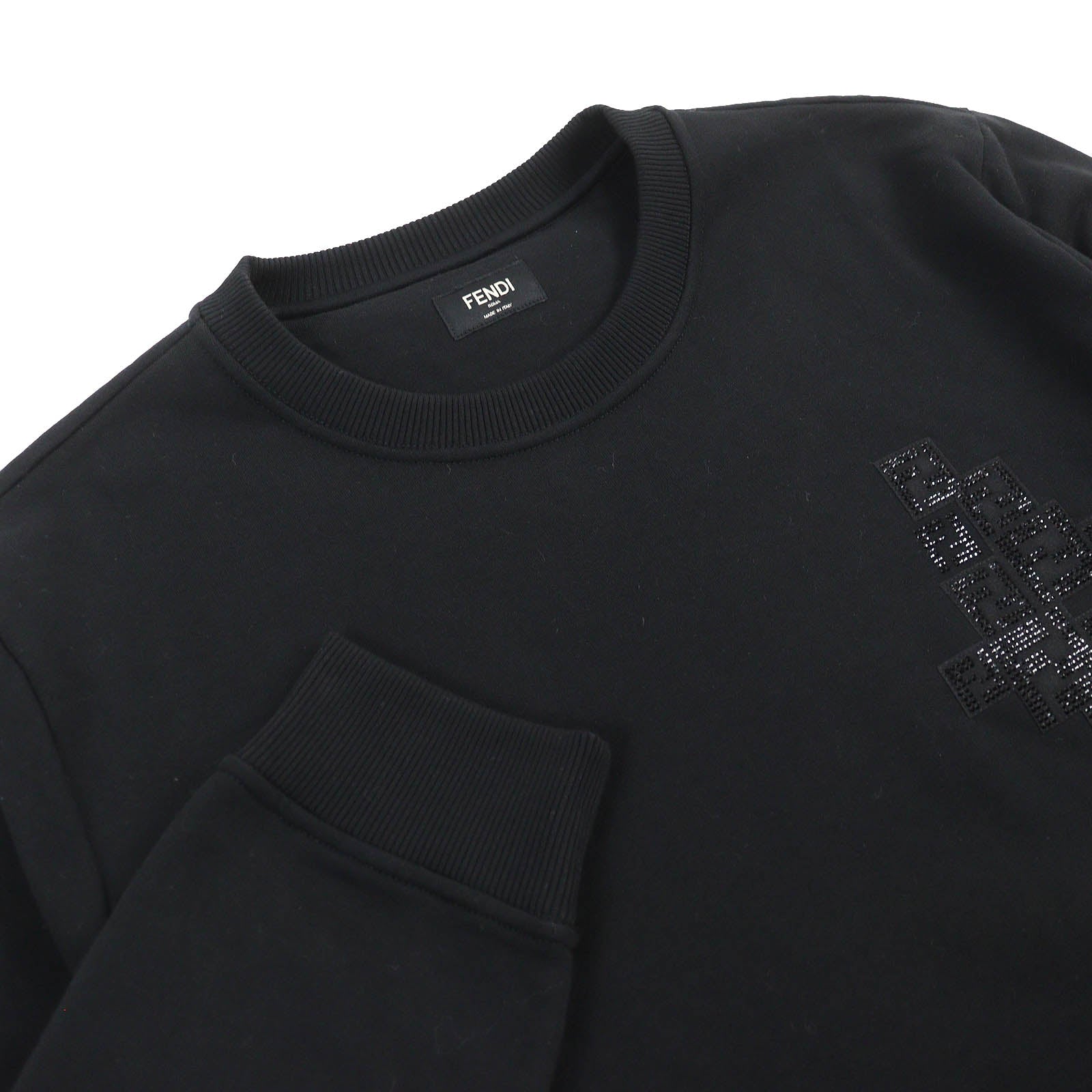 FENDI sweat FY0178 cotton black XL