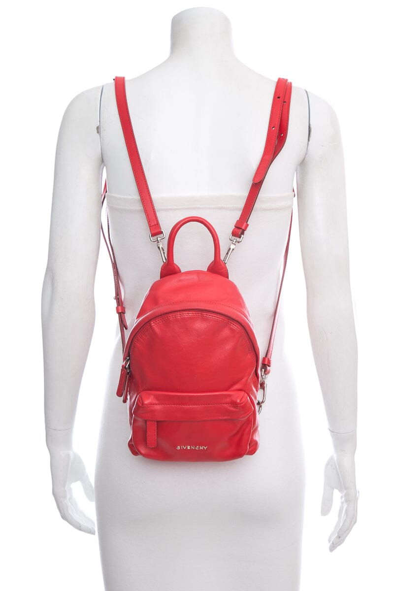 Givenchy Red Leather Mini Backpack