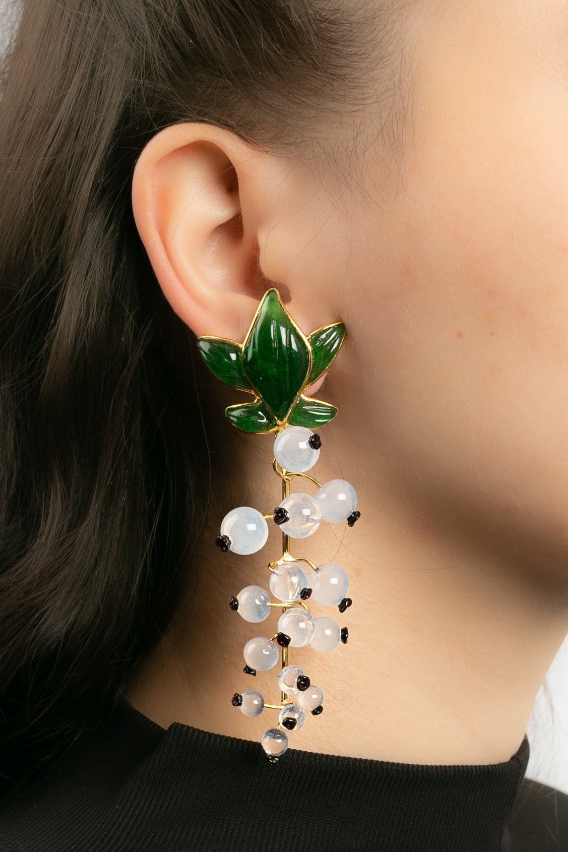 Boucles d'oreilles en pÃƒÆ’Ã‚Â¢te de verre Augustine