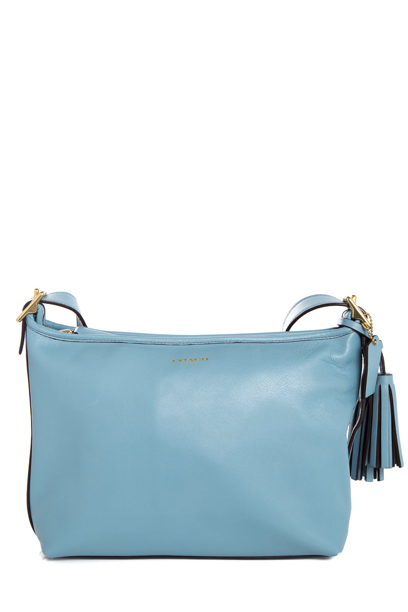 Coach Soft Light Blue Leather Shoulder Bag