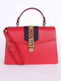 Gucci GG Sylvie Leather Medium Top Handle Bag