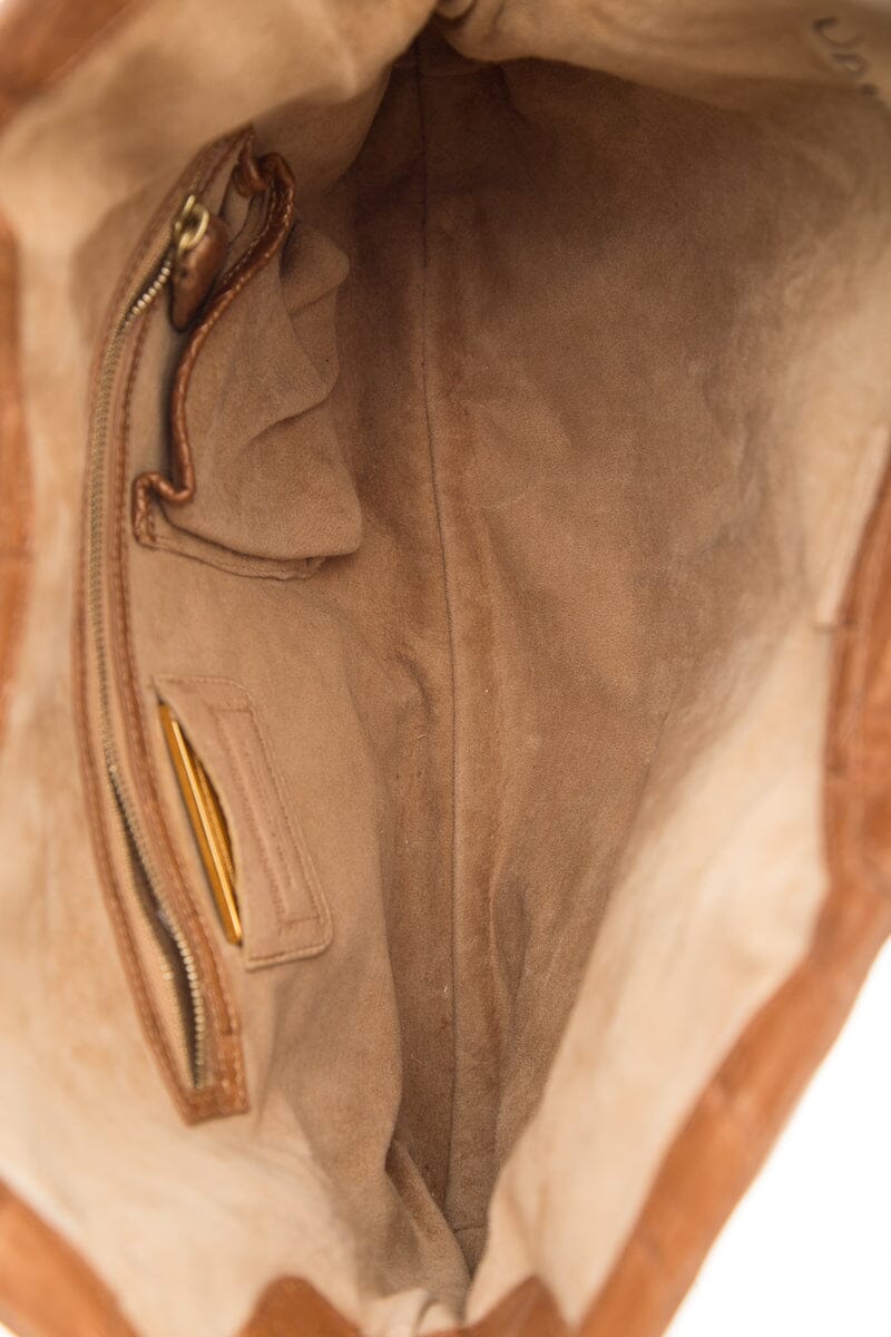 Nancy Gonzalez Brown & Gold Woven Handbag