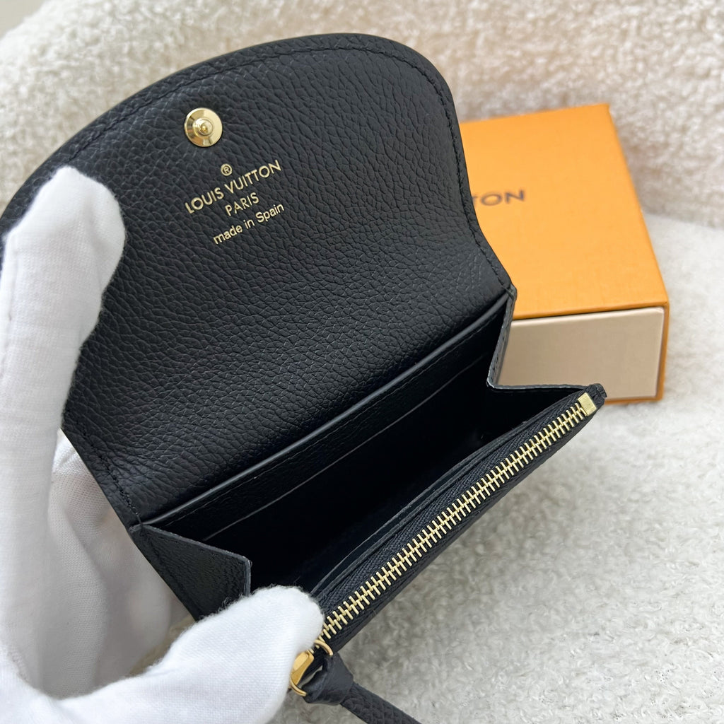 LV Rosalie Compact Wallet / Card Holder in Black Empreinte Leather and GHW