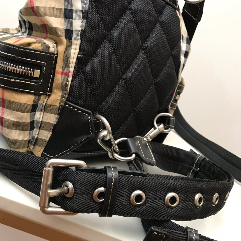 GLAMI MeGLAMIum Rucksack In Vintage Check Cotton Canvas-Sandy For Women, Bags 13in/33cm
