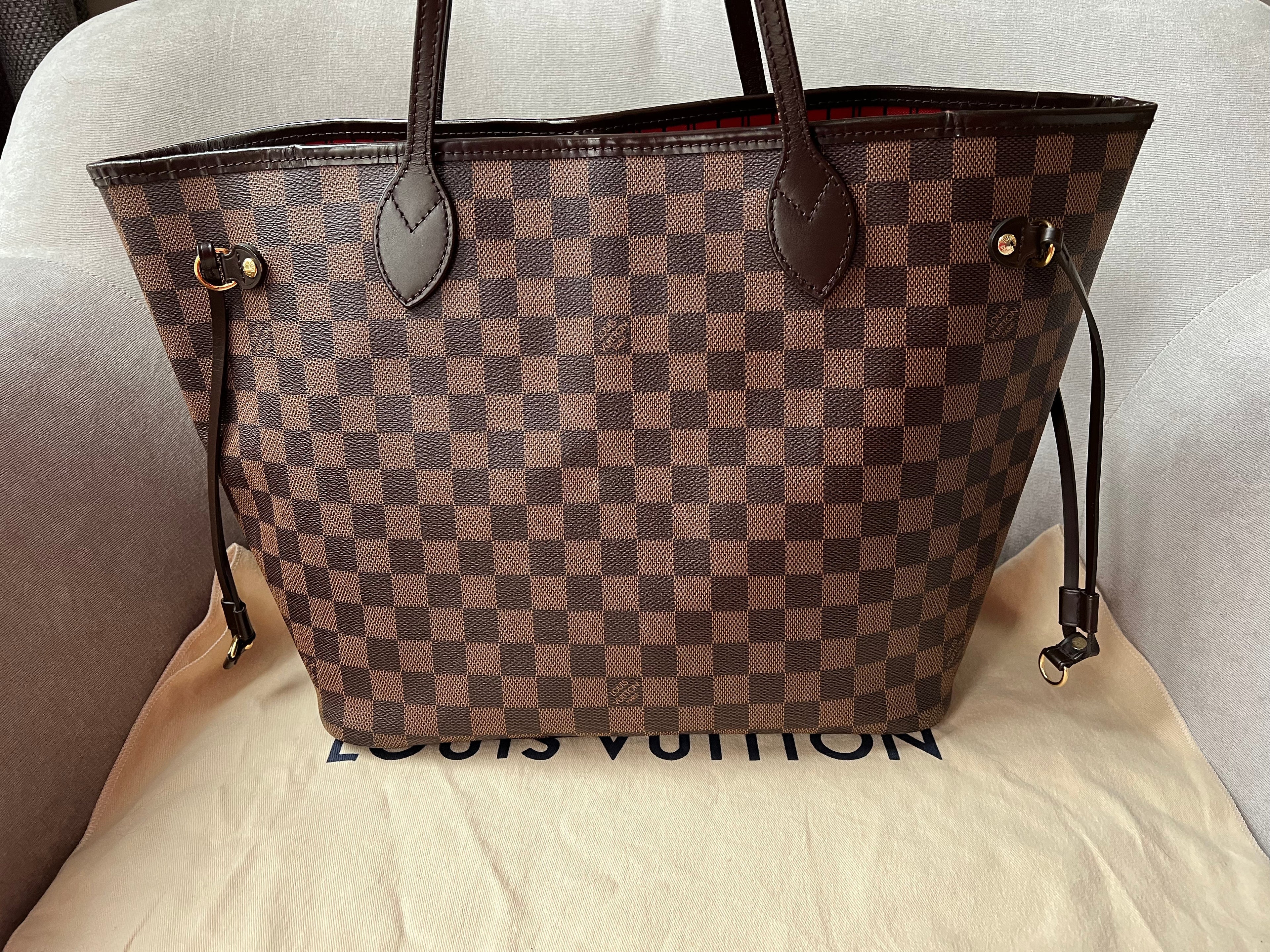 Louis Vuitton Neverfull MM Damier Ebene Cherry Interior (RRP £1,410)