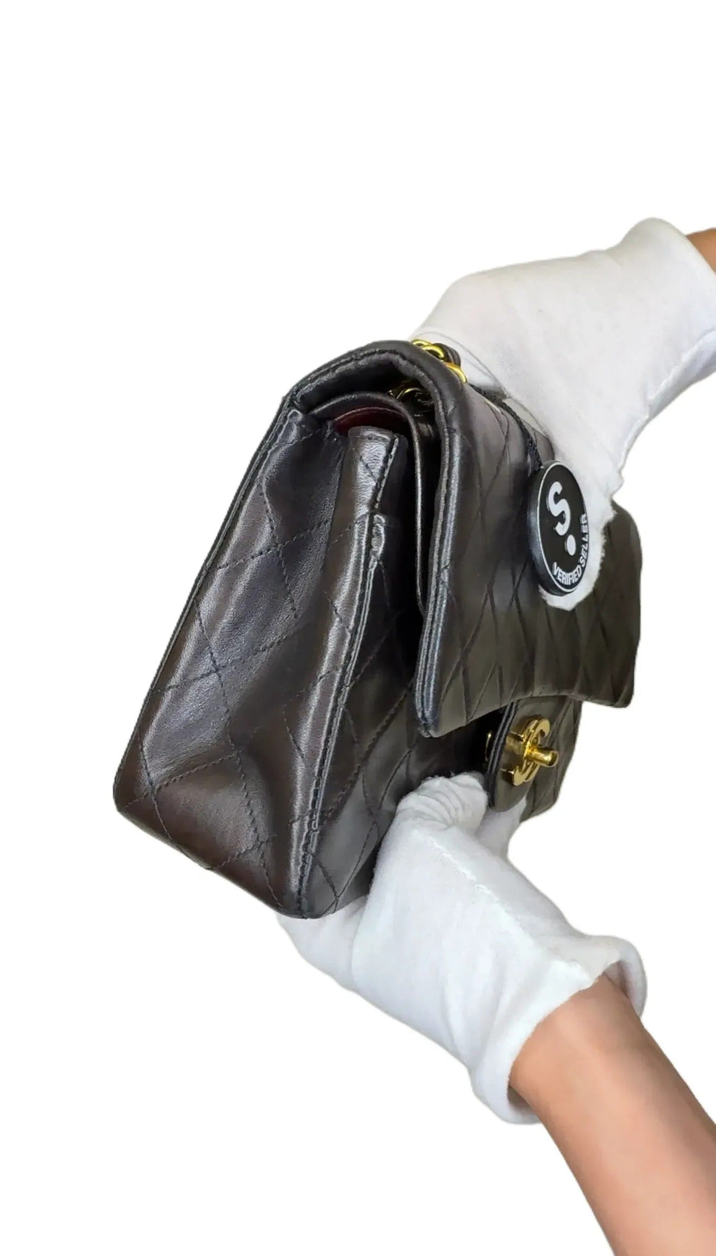CHANEL Pre-Owned - 1994-1996 matelasse chain shoulder bag - women - Lambskin - One Size - Black B4-17