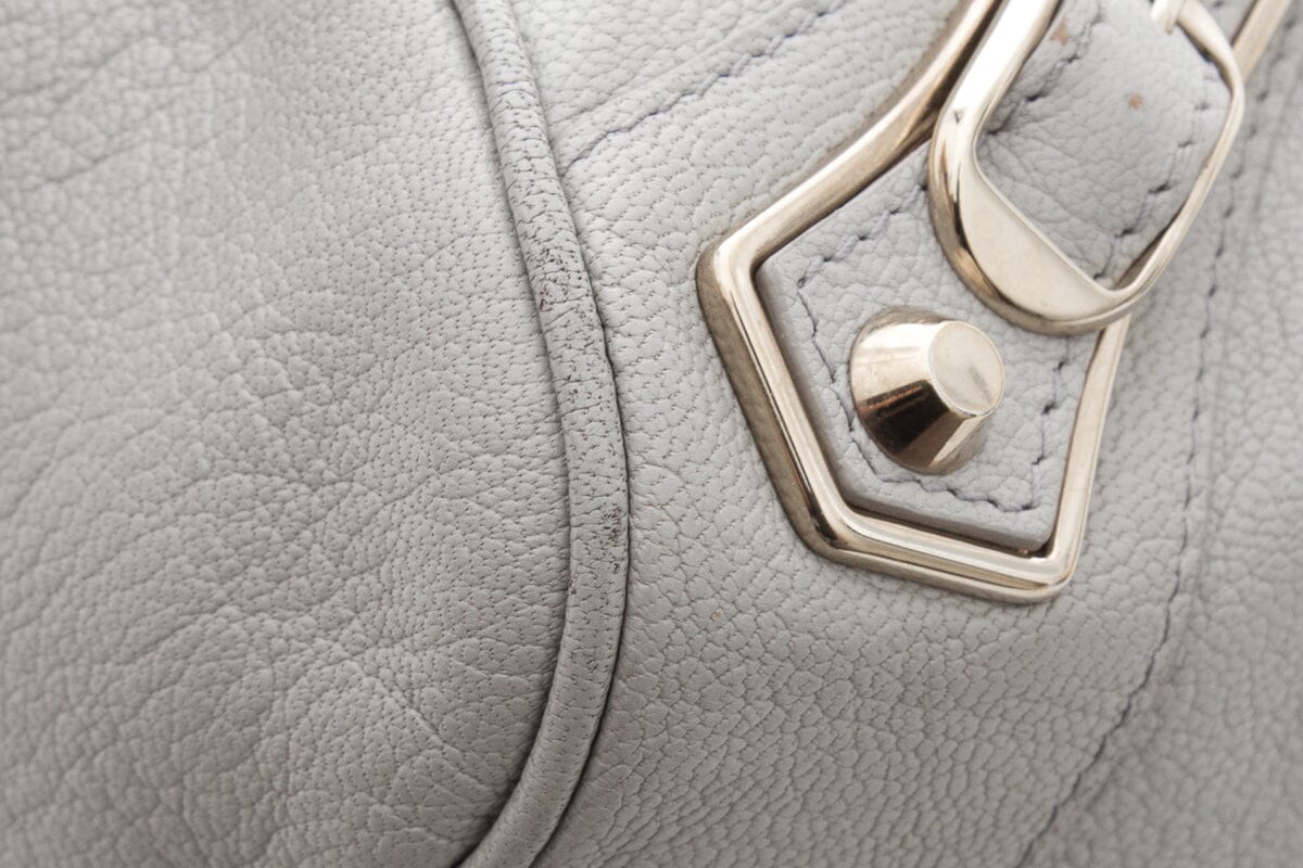 Balenciaga Dove Grey "Metallic Edge Medium City Bag" Cross-Body