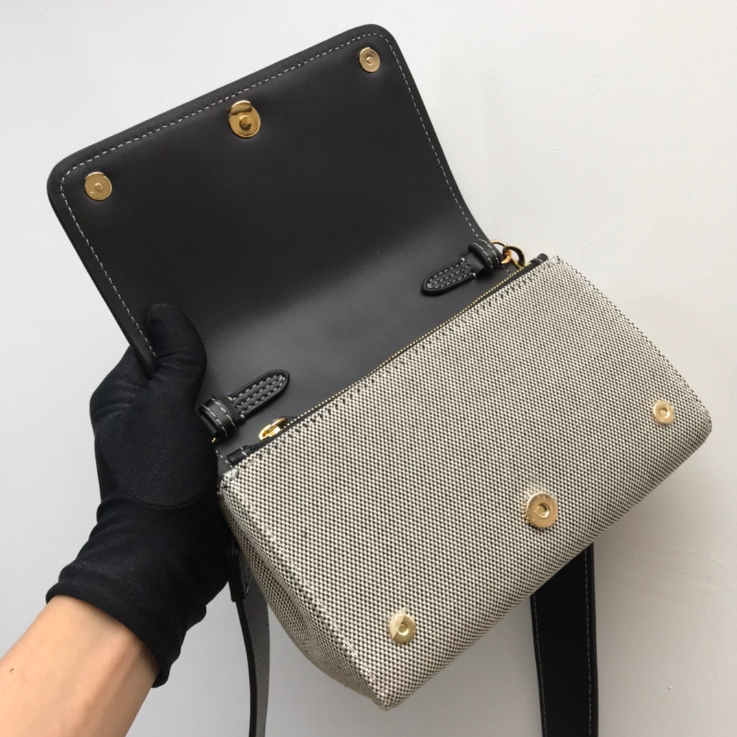 GLAMI Horseferry Print Cotton Canvas Small Crossbody Bag For Women, Bags 7.1in/18cm