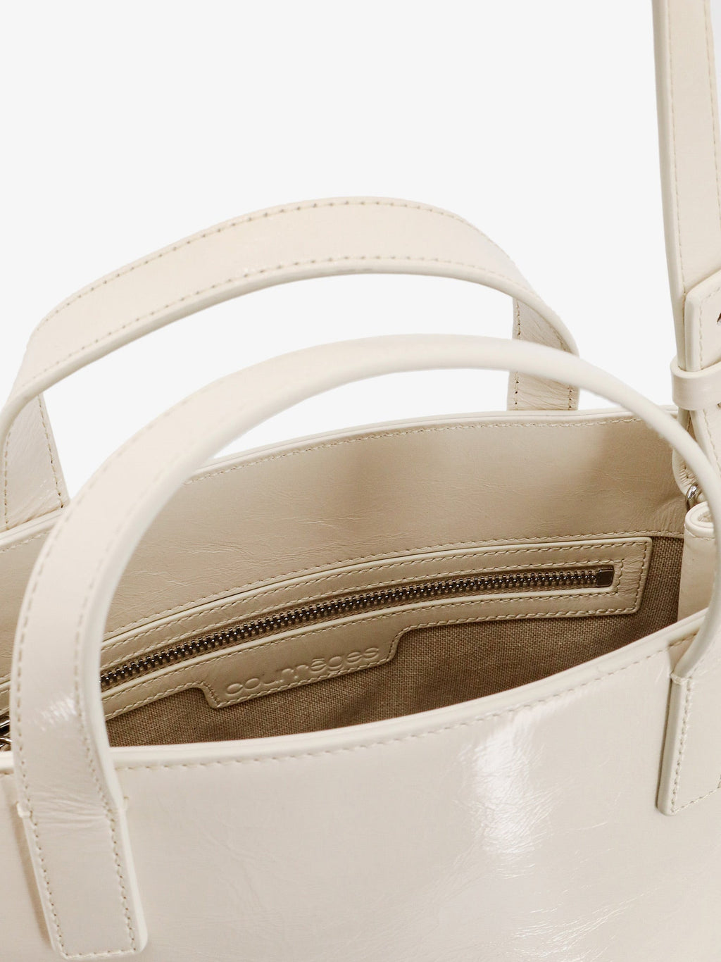 Courreges Woman Courreges Woman Beige Handbags