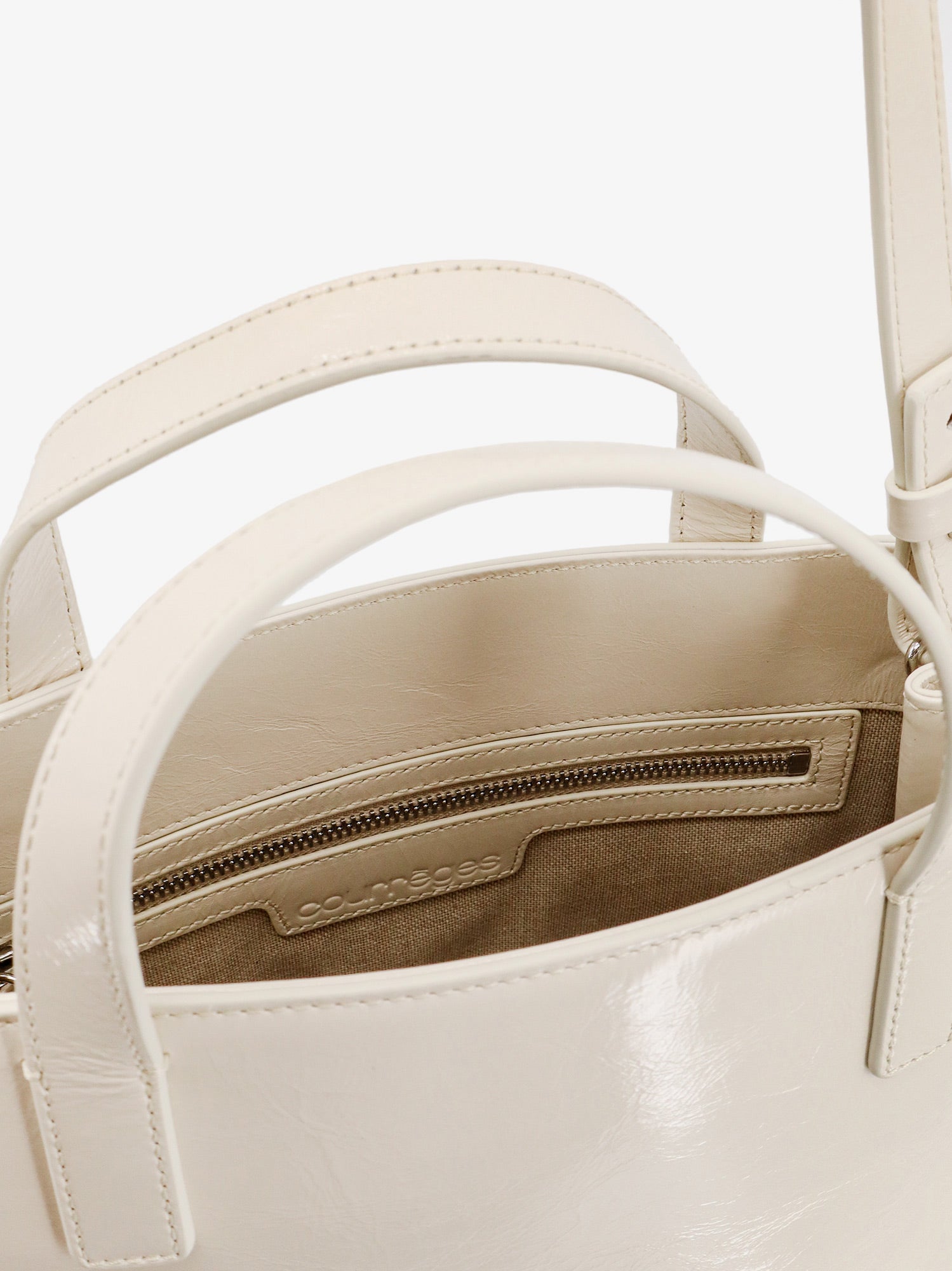 Courreges Woman Courreges Woman Beige Handbags