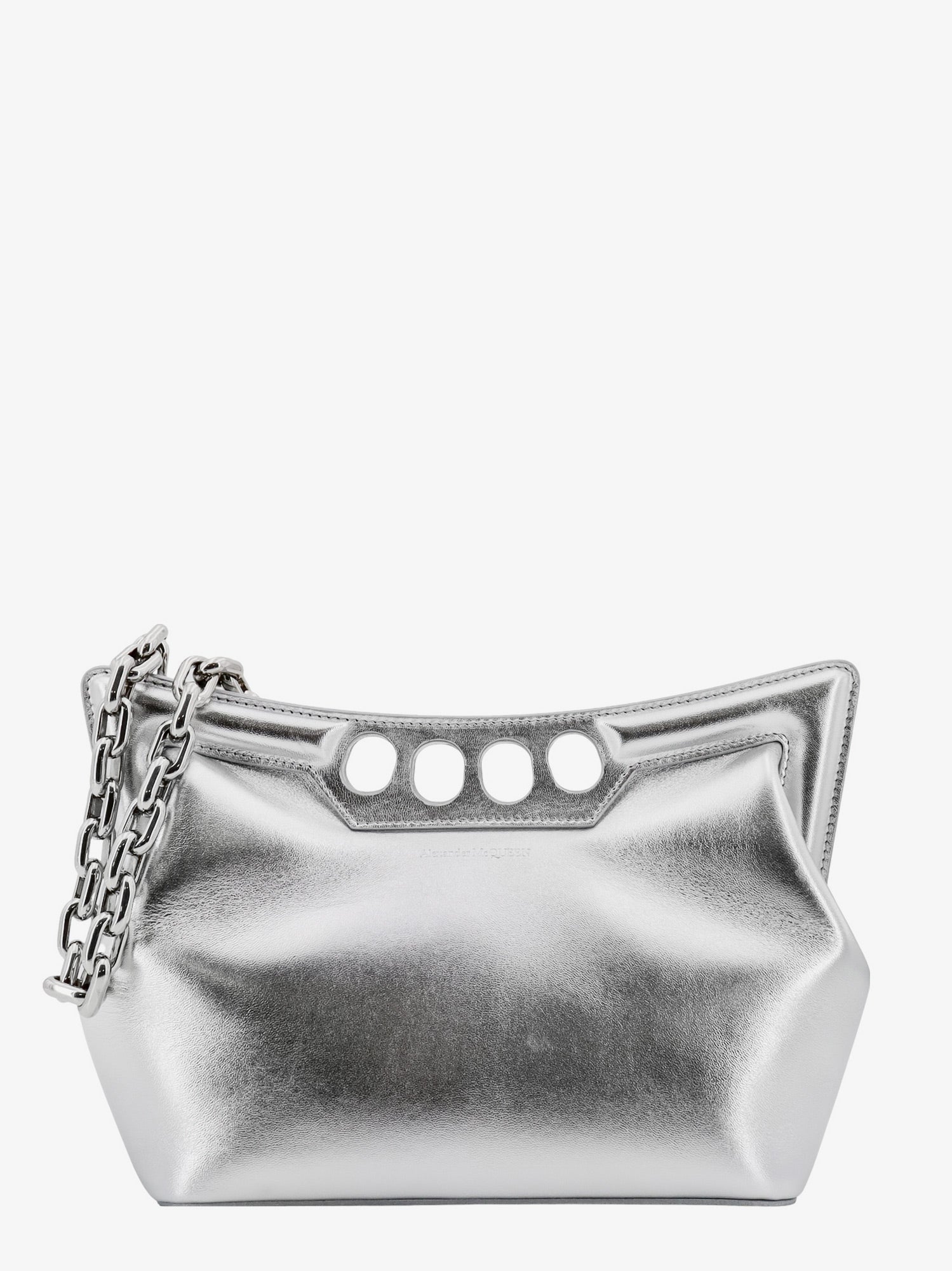 Alexander Mcqueen Woman Alexander Mcqueen Woman Silver Shoulder Bags