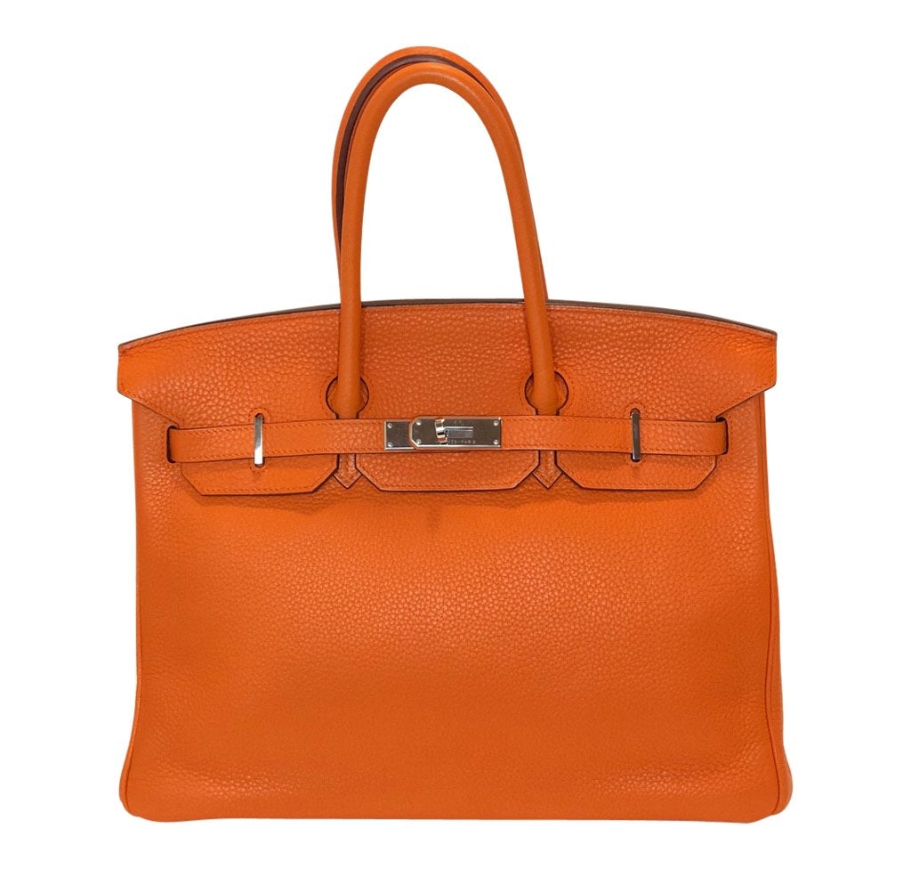 HermÃƒÆ’Ã‚Â¨s Birkin 35 Orange Togo PHW