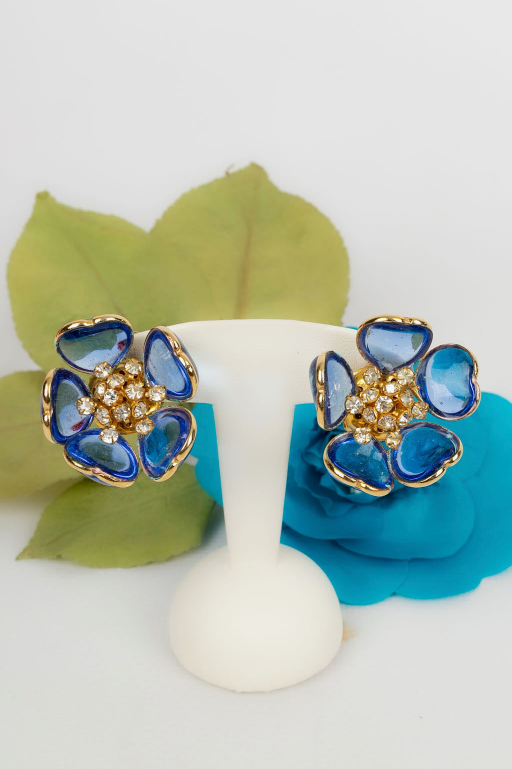 Boucles d'oreilles en pÃƒÆ’Ã‚Â¢te de verre Gripoix