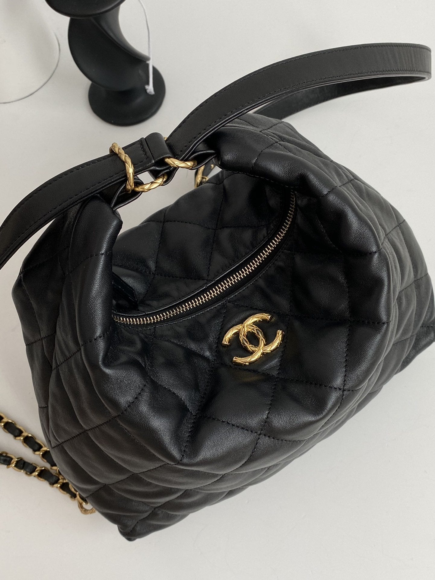 CHLMaxi Hobo Bag Black For Women, Women’s Bags 13.7in/35cm AS3488 B08857 94305