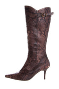 Ferretti Brown Snake Skin Boots SZ 9