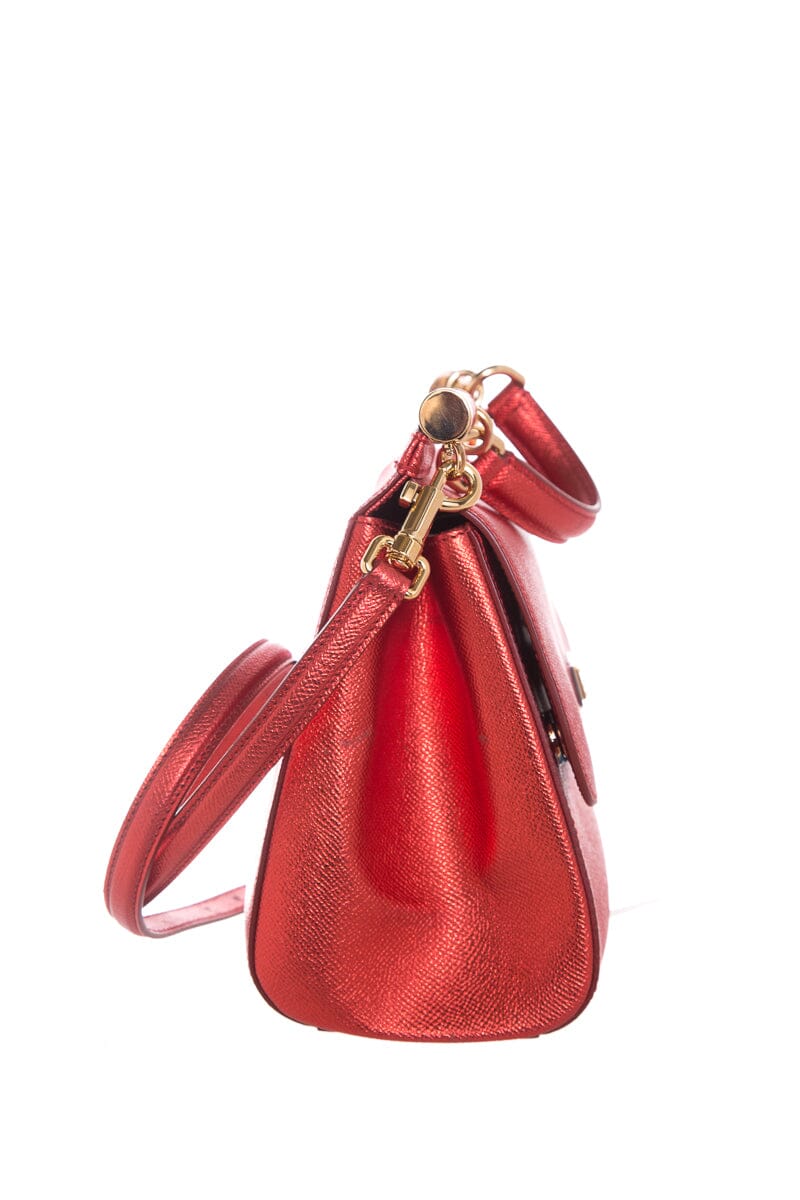 Dolce & Gabbana Dauphine Red Iridescent Handbag