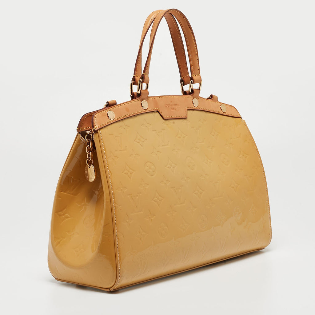 Louis Vuitton Citrine Monogram Vernis Brea Mm Bag