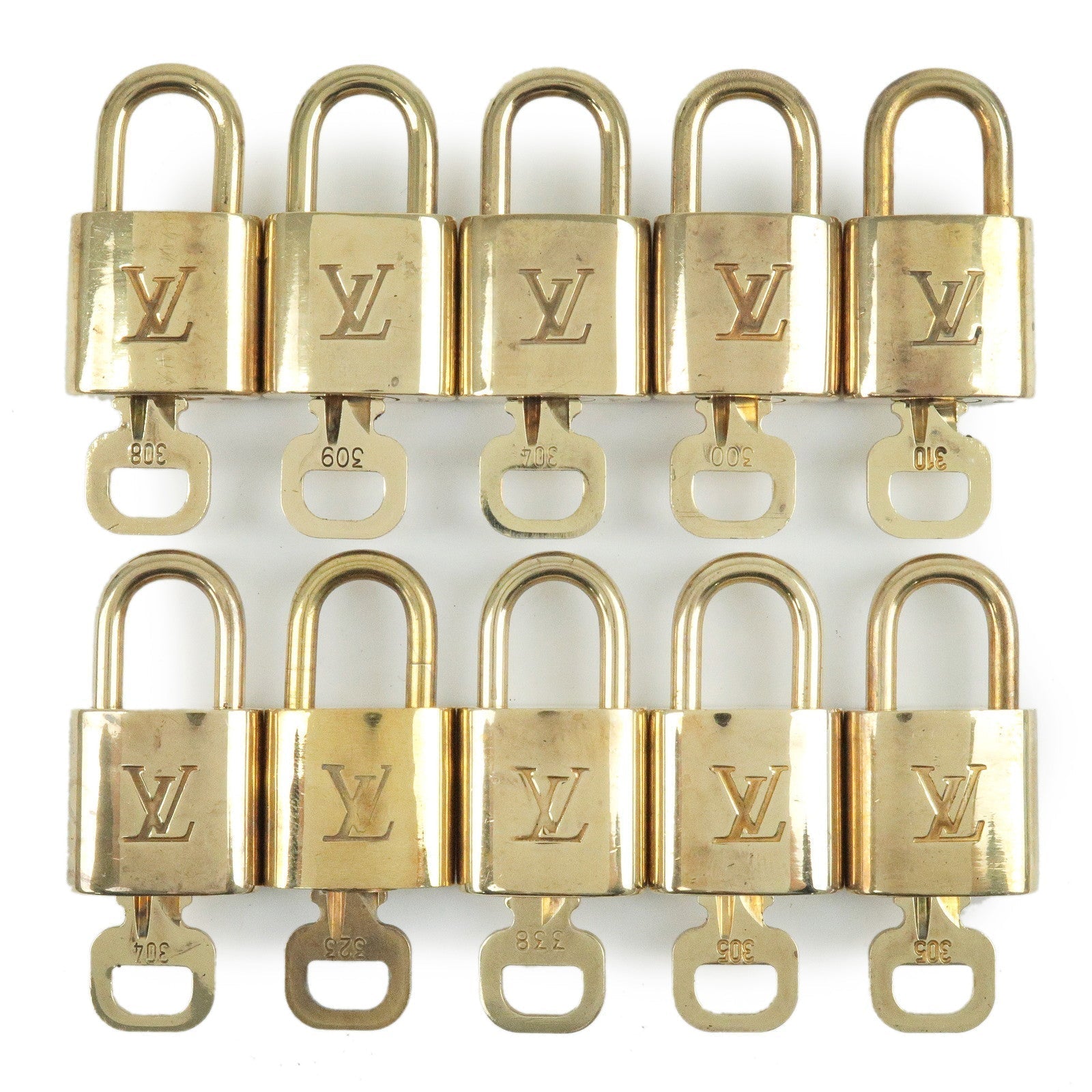 Louis Vuitton Set of 10 Lock & Key Cadena Key Lock