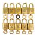 Louis Vuitton Set of 10 Lock & Key Cadena Key Lock Gold