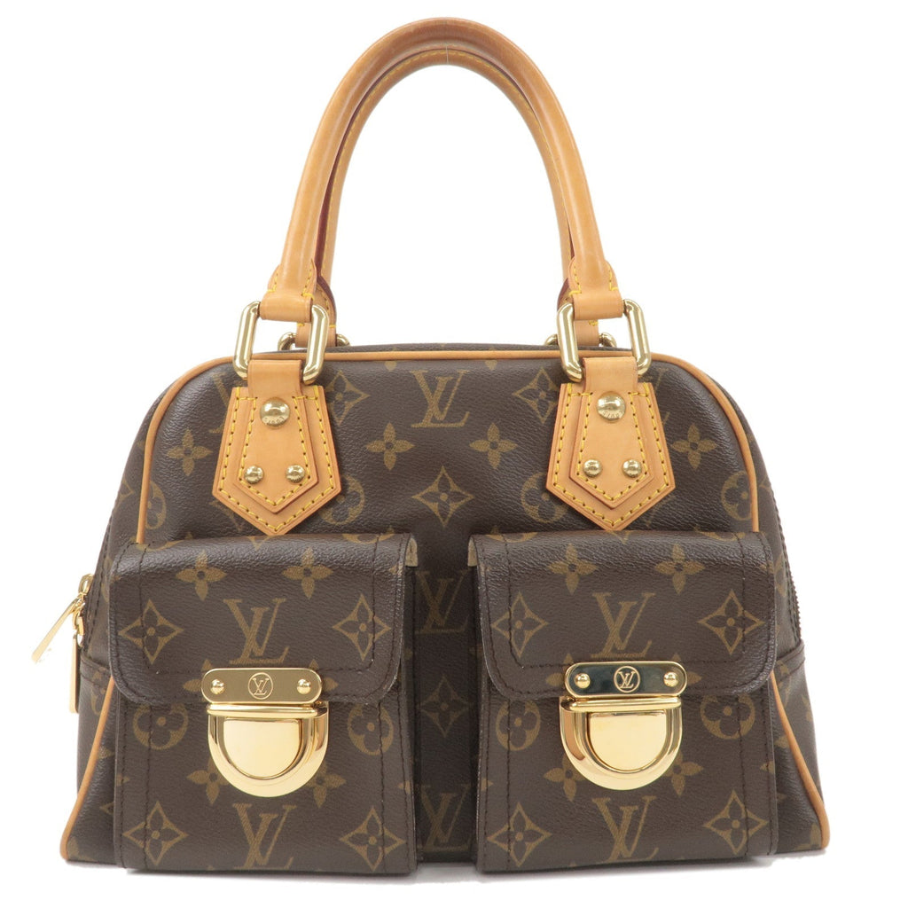 Louis Vuitton Monogram Manhattan PM Hand Bag Brown