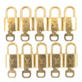 Louis Vuitton Set of 10 Lock & Key Cadena Key Lock Gold