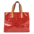Louis Vuitton Monogram Vernis Lead PM Hand Bag Rouge M91088