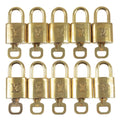 Louis Vuitton Set of 10 Lock & Key Cadena Key Lock Metal Gold
