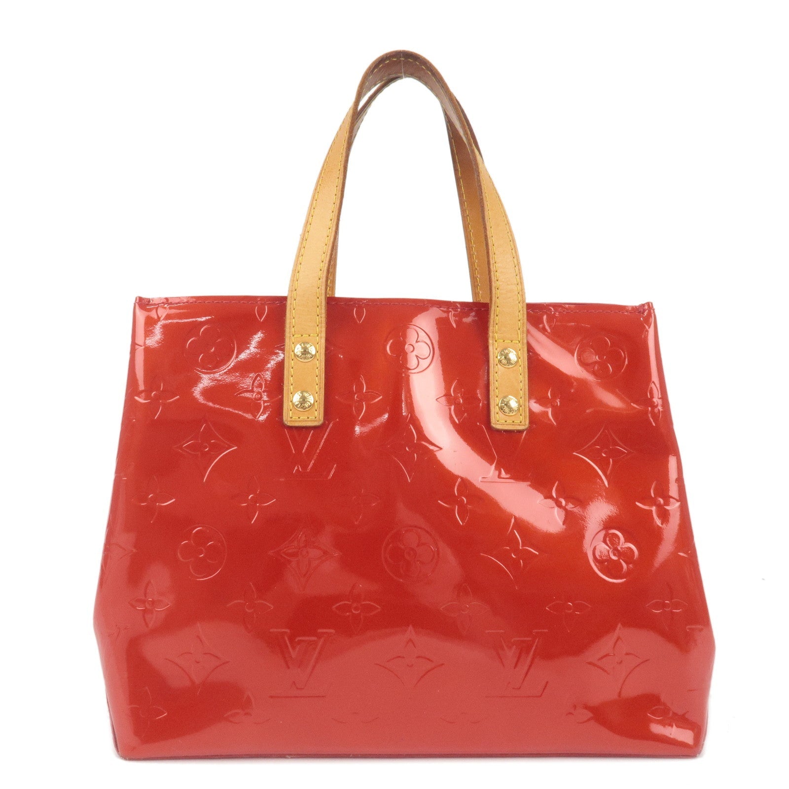 Louis Vuitton Monogram Vernis Lead PM Hand Bag Rouge M91088