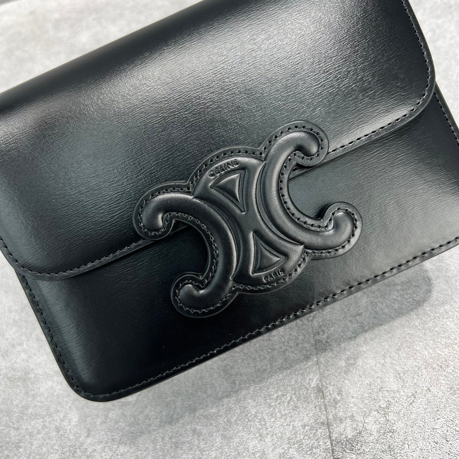 GLAMI Classique Cuir Triomphe Bag Black For Women 9in/22cmÃƒâ€šÃ‚Â 