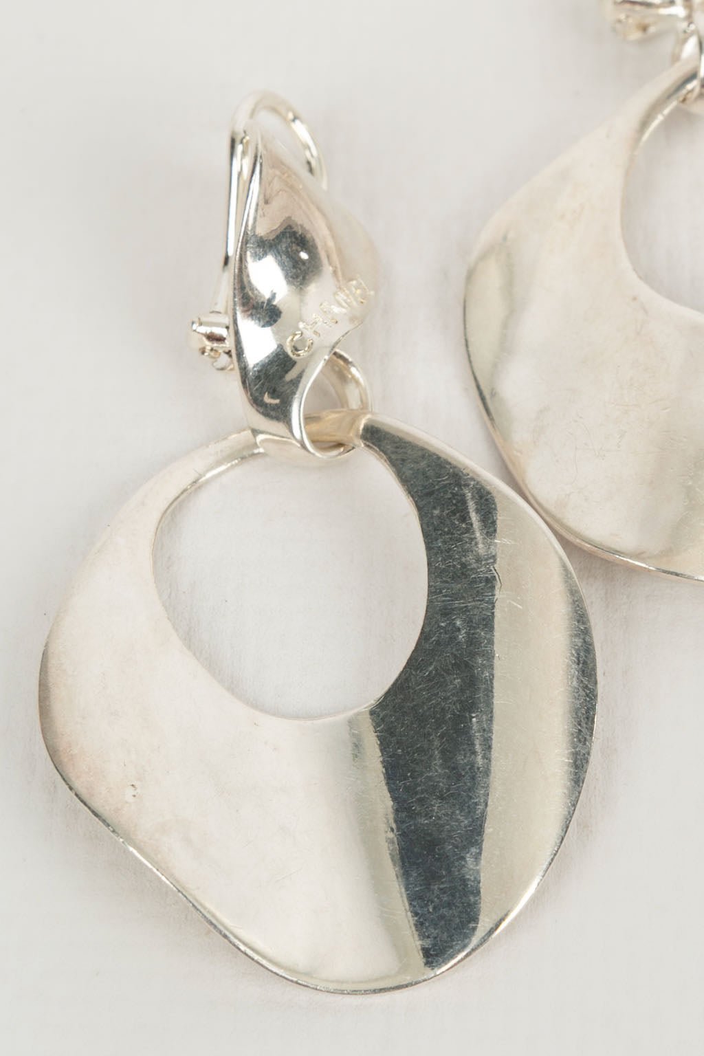 Boucles d'oreilles argentÃƒÆ’Ã‚Â©es Chanel