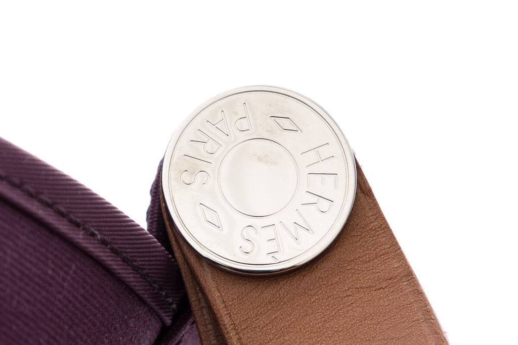 HermÃƒÆ’Ã‚Â¨s Purple Toile Officier Cabag Elan Handbag