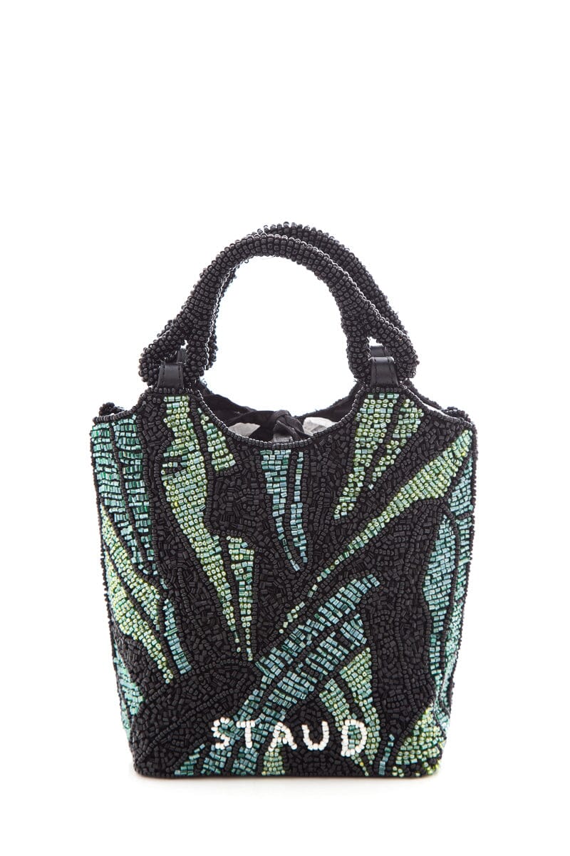 Staud Green & Black Sequins Handbag