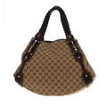 Gucci Pelham Hobo GG Canvas With Brown Leather Trim