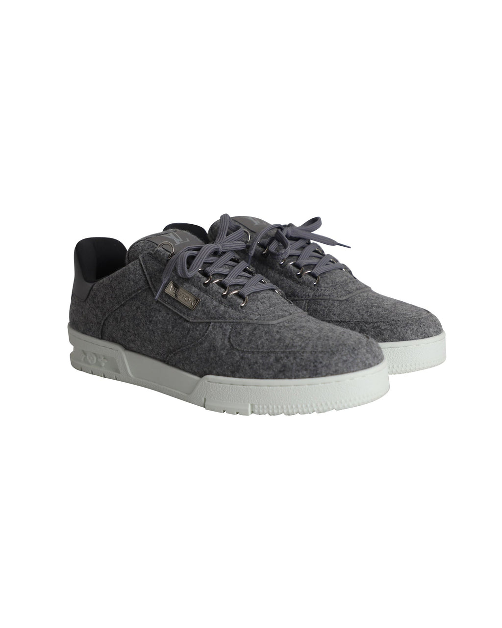 Louis Vuitton Low Top Sneakers in Grey Wool