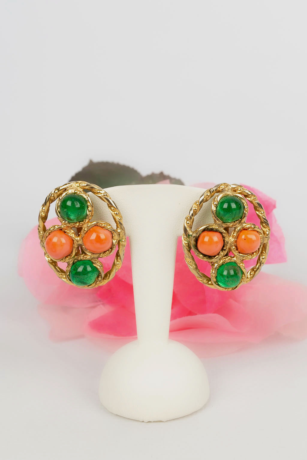 Boucles d'oreilles Gripoix ancien