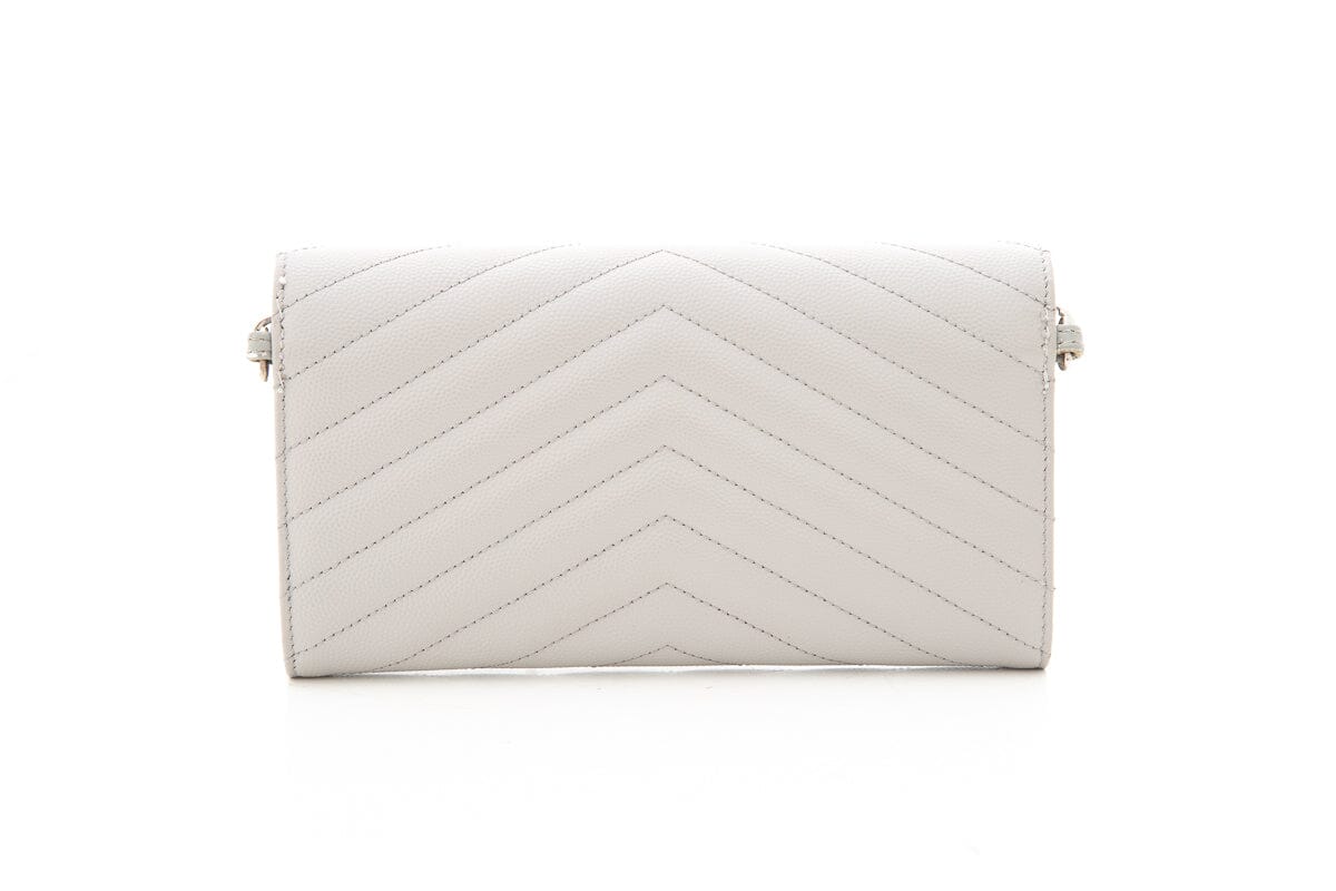 Saint Laurent Light Gray Grain De Poudre WOC
