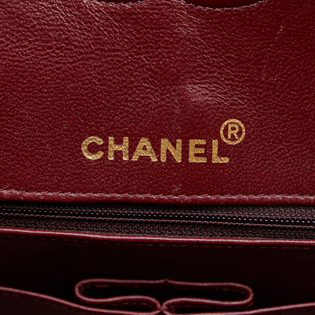Chanel Classic Double Flap Medium Tall Black Lambskin Gold