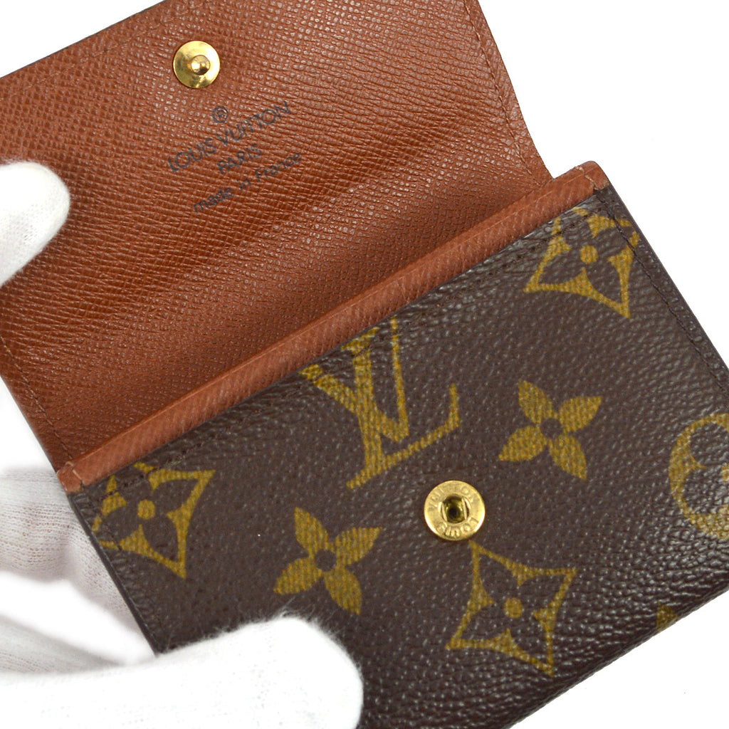 Louis Vuitton Monogram Porte Monnaie Plat Coin Case Wallet M61930