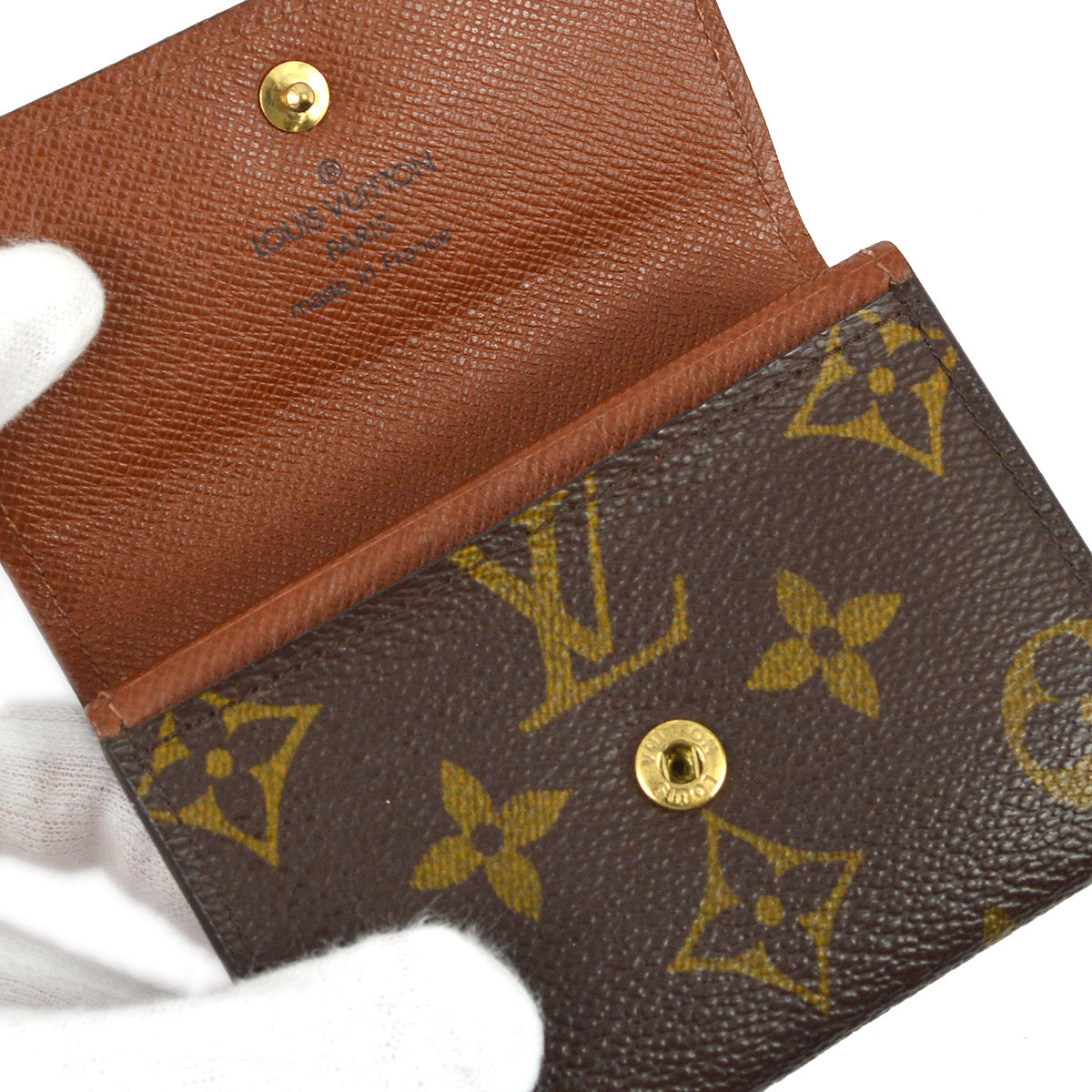 Louis Vuitton Monogram Porte Monnaie Plat Coin Case Wallet M61930