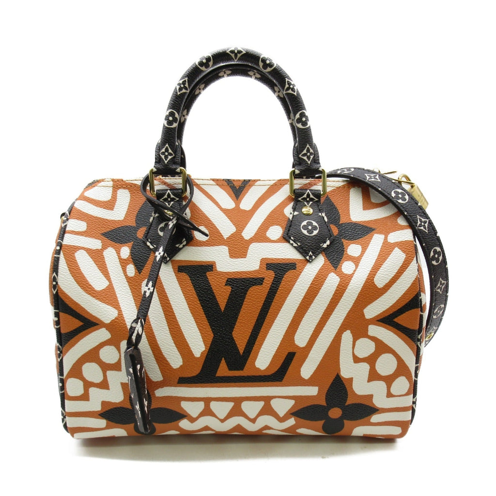 Louis Vuitton Louis Vuitton Speedy Bandrier 25 2w Shoulder Bag PVC Coated Canvas LV Crafty  Orange / Black M56588