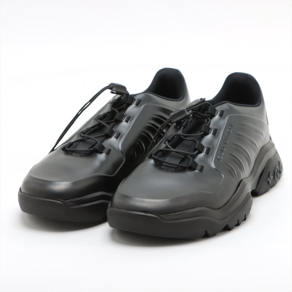 Louis Vuitton Millennium Line 21 Year Leather Trainers 8 Men Black FD0251 LV Logo