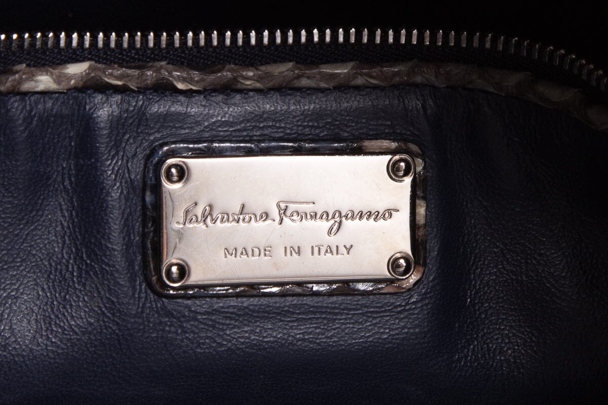 Salvatore Ferragamo Snakeskin Shoulder Bag