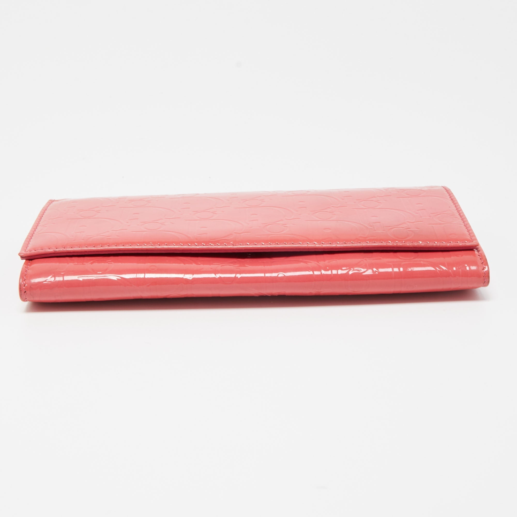 Dior Oblique Embossed Patent Leather Continental Wallet