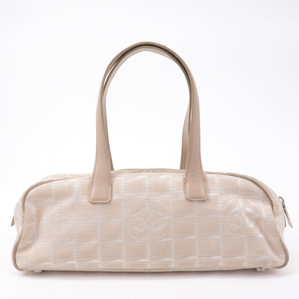 CHANEL New Travel Line Nylon Jacquard Leather Mini Bag A15828