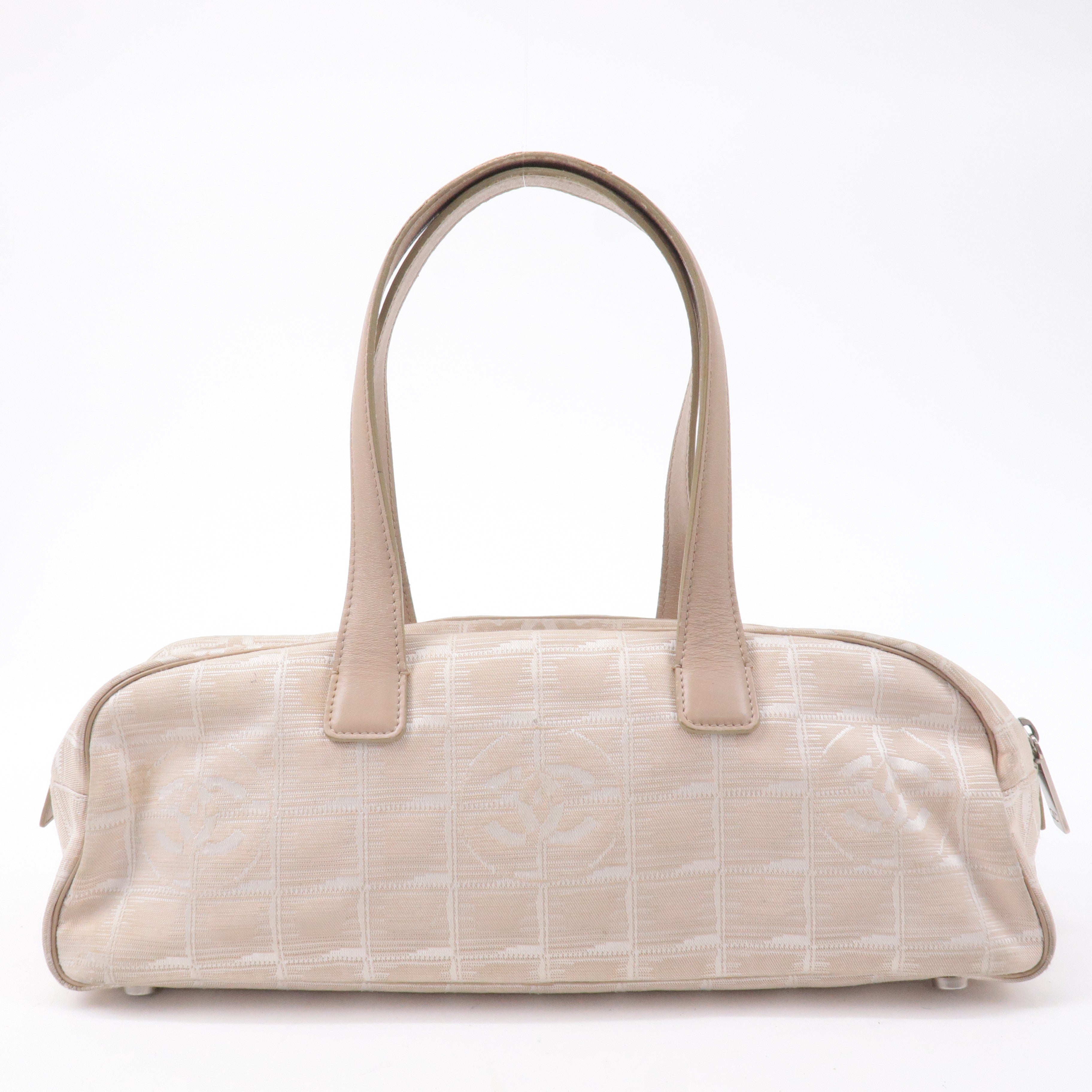 CHANEL New Travel Line Nylon Jacquard Leather Mini Bag A15828